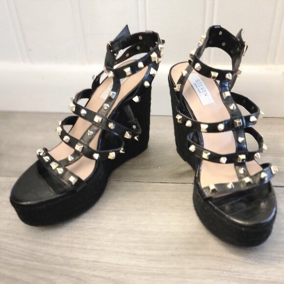 Steven by Steven Madden NWT Scoutt caged croc gladiator espadrilles - Picture 3 of 11